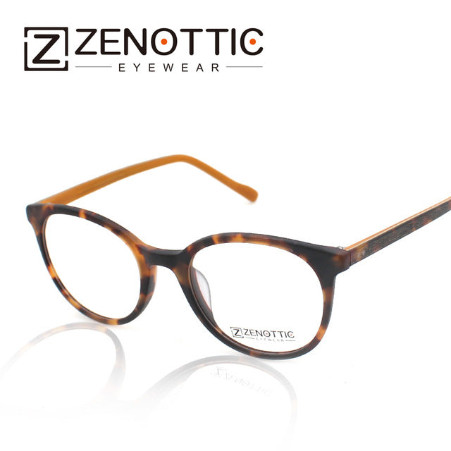 Leopard Acetate Round Glasses Frames