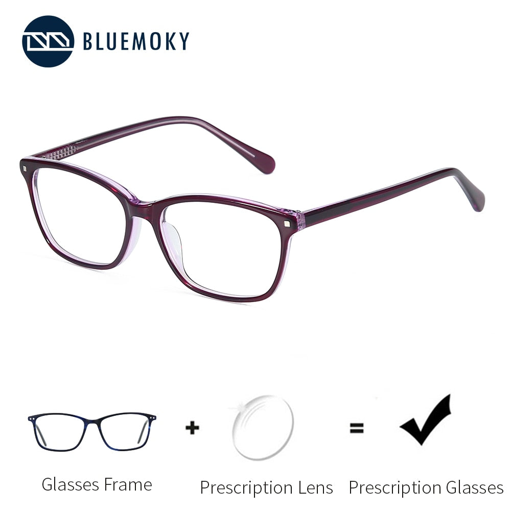 Square Prescription Glasses Women Acetate Eyeglasses