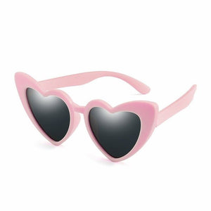 Polarized Kids Heart Retro Sunglasses