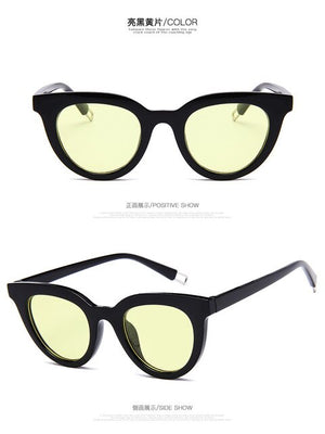 New Cat Eyes Stars Oval Sunglasses