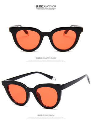 New Cat Eyes Stars Oval Sunglasses