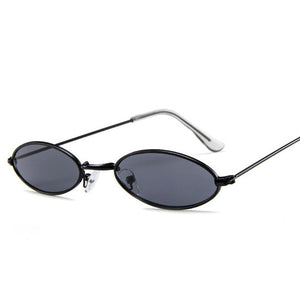 New Small Oval Men Sunglasses Retro Metal Frame Uv400
