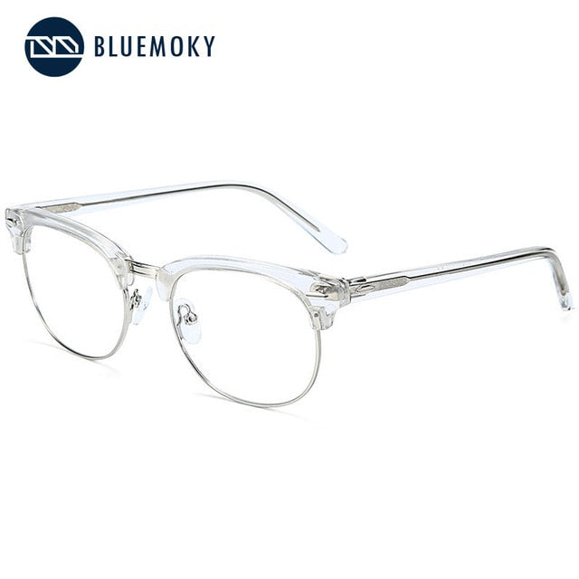 Semi Rimless Plastic Glasses Frame Unisex