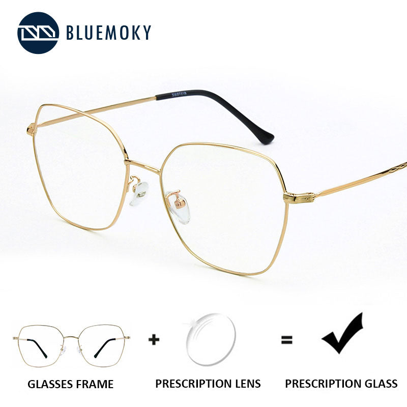 Fashion Prescription Glasses Women Anti-Blue-Ray