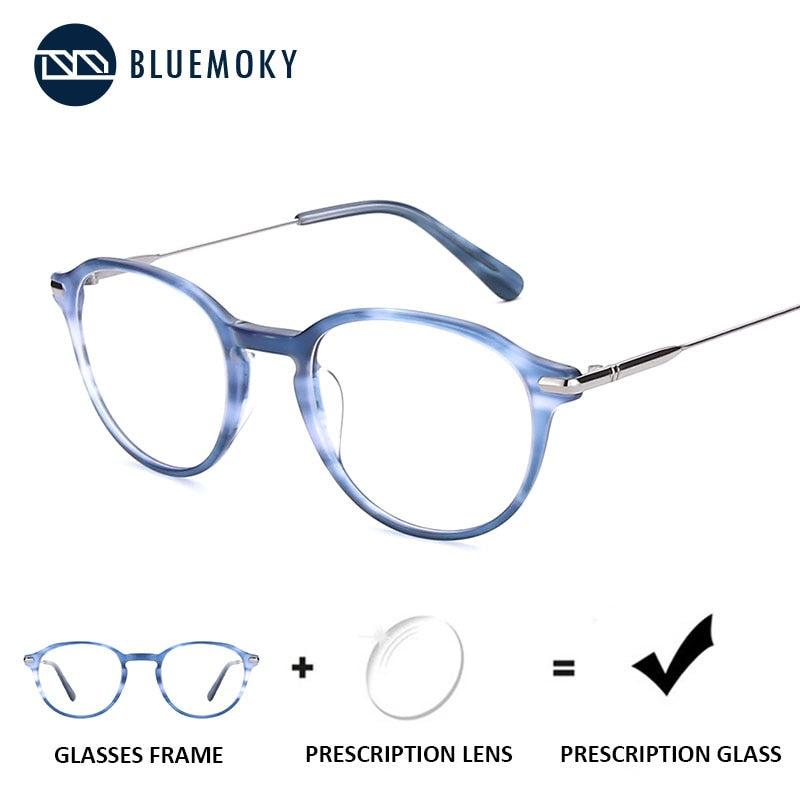 Retro Round Prescription Glasses Women Frame