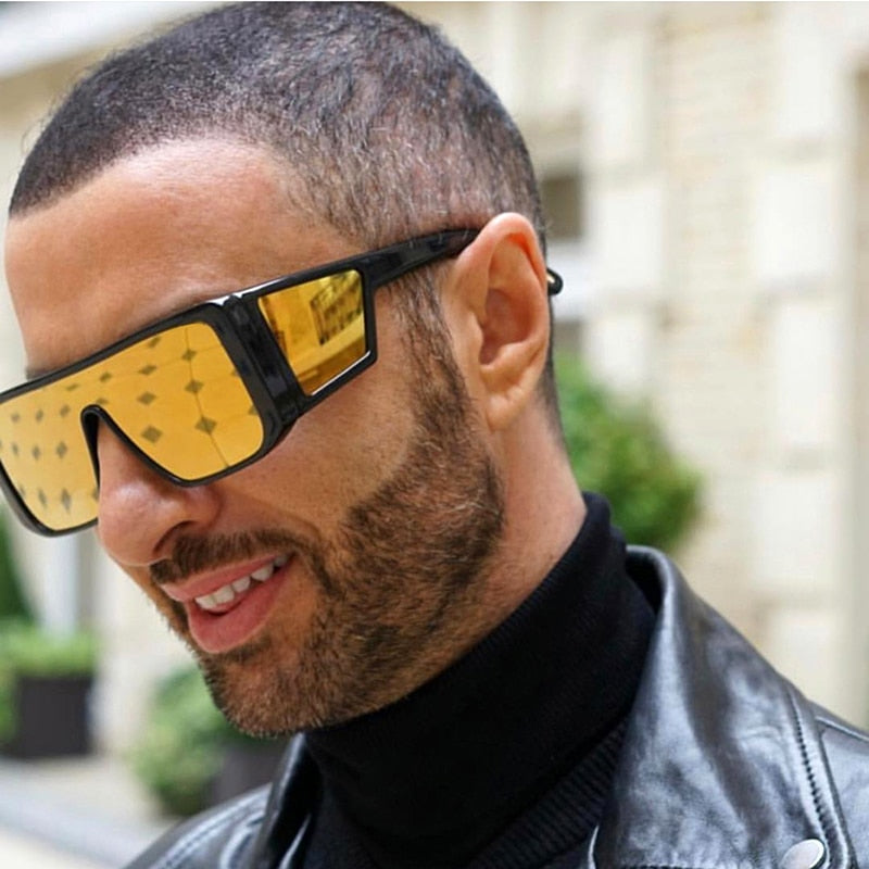 New Fashion Square Shield Style Sunglasses Men